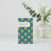 Peacock Feather Pattern Visitekaartje (Staand voorkant)