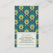 Peacock Feather Pattern Visitekaartje (Achterkant)