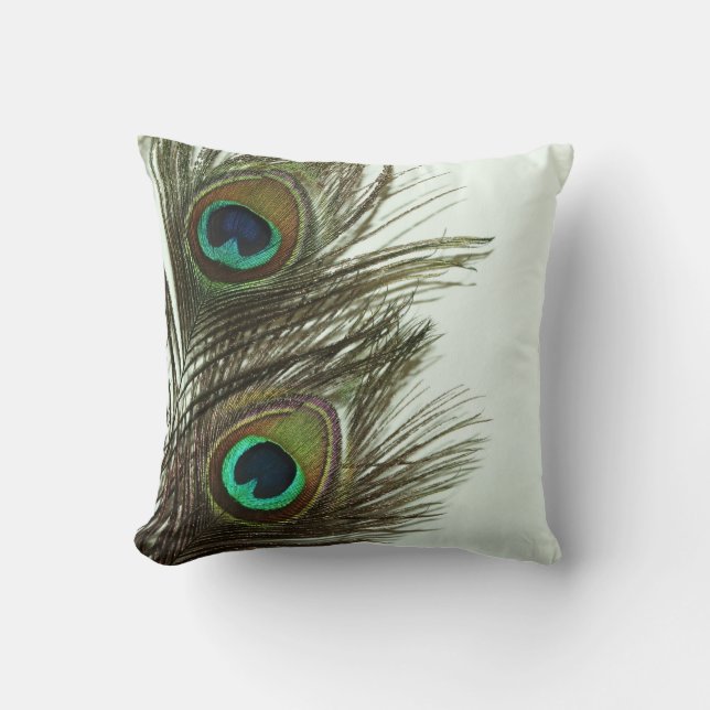 Peacock Feather Pillow Kussen (Voorkant)