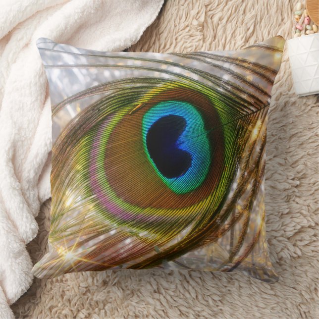 Peacock Feather Pillow Kussen (Deken)