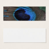 Peacock Feather Profile Card Mini Visitekaartjes (Voorkant /achterkant)