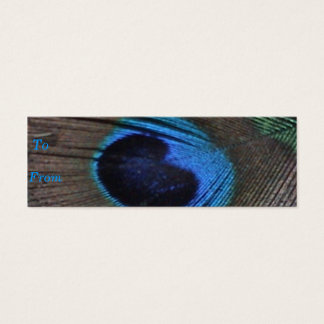 Peacock Feather Profile Card Mini Visitekaartjes