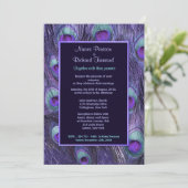 Peacock Feather Purple Drame - Faire-part de maria (Debout devant)