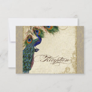 Peacock & Feather Réception officielle Invitation