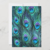 Peacock Feather Rehearsal Dinner Invitation Save The Date (Achterkant)