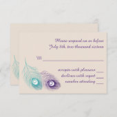 Peacock Feather Response Kaart (Voorkant / Achterkant)