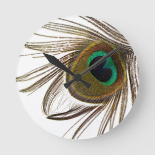 Peacock Feather Ronde Klok