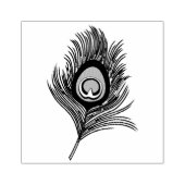 Peacock Feather Rubberstempel (Afrduk)