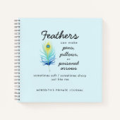 Peacock Feather Sassy Motivational Quote Journal (Devant)