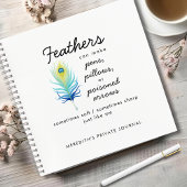 Peacock Feather Sassy Motivational Quote Journal