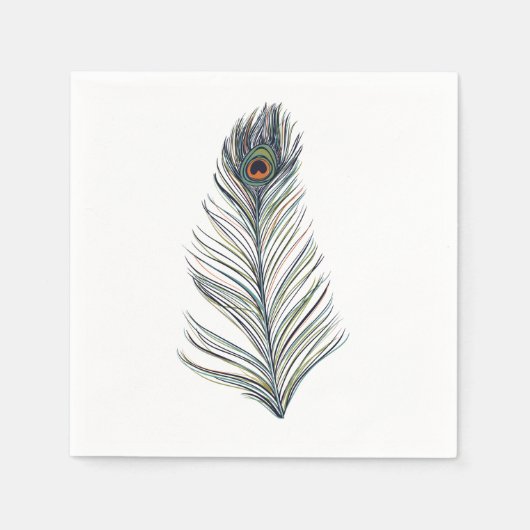 Peacock Feather Servetten (Voorkant)