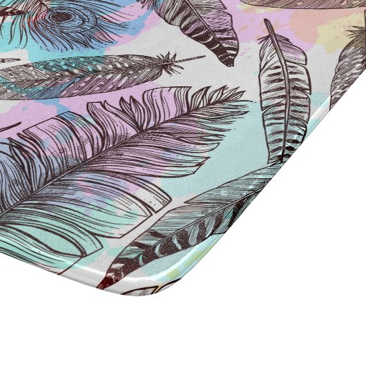 Peacock Feather Snijplank (Hoek)