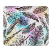 Peacock Feather Snijplank (Voorkant)