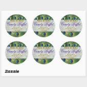 Peacock Feather Snoep Buffet Sticker (Vel)