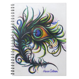 Peacock Feather Spiral notebook Notitieboek