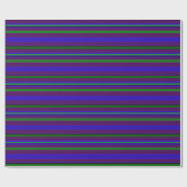 Peacock Feather Stripes Wrapping Paper Cadeaupapier (Vlak)