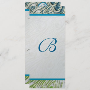 Peacock Feather Swirls Weddenschap Kaart