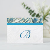 Peacock Feather Swirls Wedding RSVP (Debout devant)