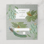  Peacock Feather Tropical Greenery Wedding (Buitenkant ongevouwen)