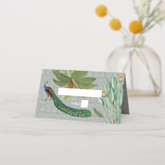  Peacock Feather Tropical Greenery Wedding (Voorkant)