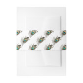 Peacock Feather Uitnodigingen Wikkel (Voorkant Voorbeeld)