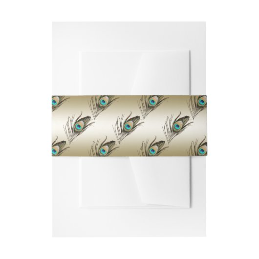 Peacock Feather Uitnodigingen Wikkel (Voorkant Voorbeeld)