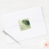  Peacock Feather Wedding Favor Label (Envelop)