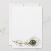 Peacock Feather Wedding Kaart (Achterkant)