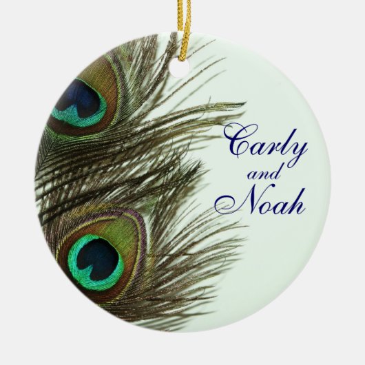 Peacock Feather Wedding Ornament (Voorkant)