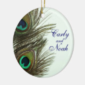 Peacock Feather Wedding Ornament (Links)
