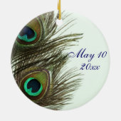 Peacock Feather Wedding Ornament (Achterkant)