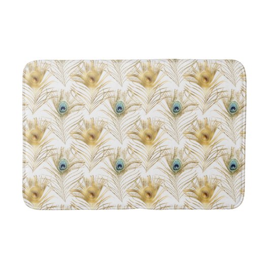 PEACOCK FEATHER WHITH BATH MAT (Voorkant)