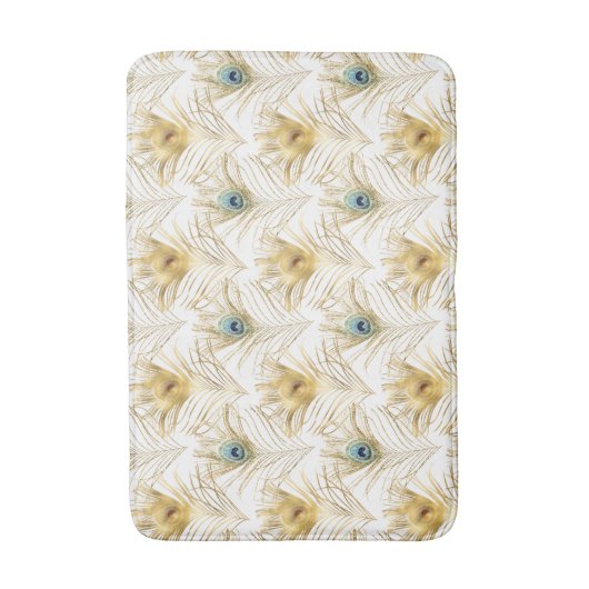 PEACOCK FEATHER WHITH BATH MAT (Voorkant Verticaal)