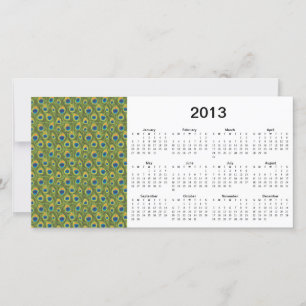 Peacock Feathers 2013 Kalenderfotokaart