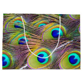 Peacock Feathers 5 Large Cadeauzakje (Achterkant)
