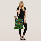 Peacock Feathers 7A-B All-Over-Print Canvas tas (Op model)