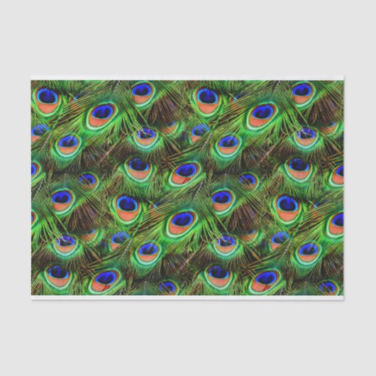 Peacock Feathers 7A-B opties Tissuepapier (Voorkant)