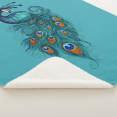Peacock Feathers Art Sherpa Deken (3/4)