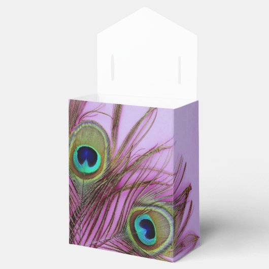 Peacock Feathers Bedankt Party Favor Box Bedankdoosjes (Geopend)