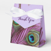 Peacock Feathers Bedankt Party Favor Box Bedankdoosjes (Voorkant Zijde)