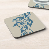 Peacock Feathers Bier Onderzetter (Linkerzijde)