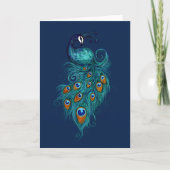 Peacock Feathers Blauwgroen Peacocks Kaart (Voorkant)