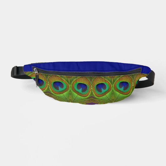Peacock Feathers Blue Green Fanny Pack (Recto)