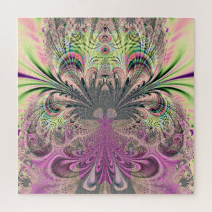 Peacock Feathers Bouquet Fractal Abstract Art Legpuzzel