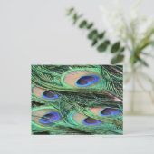 Peacock Feathers Briefkaart (Staand voorkant)