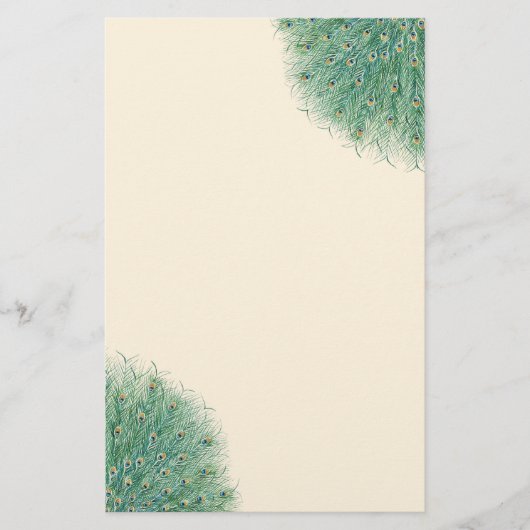  Peacock Feathers Briefpapier (Voorkant)