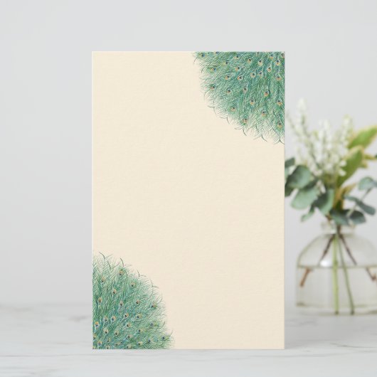  Peacock Feathers Briefpapier (Staand voorkant)