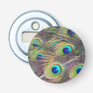 Peacock Feathers Button Flesopener