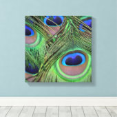 Peacock Feathers Canvas Afdruk (Insitu (Houten vloer))