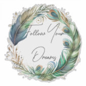 Peacock Feathers Dream Sticker (Voorkant)